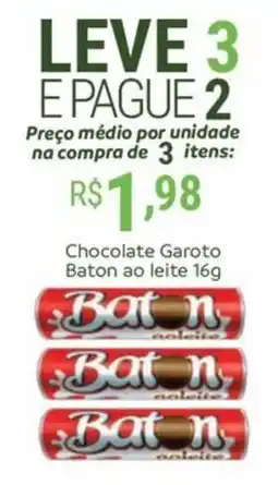 Hiperideal Supermercados Chocolate garoto baton ao leite oferta