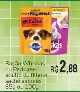 Hiperideal Supermercados Raçao Whiskas ou Pedigree adulto ou filhote oferta