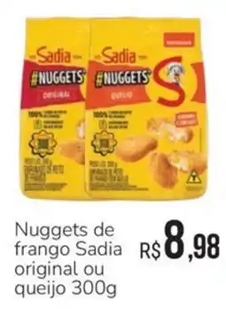 Hiperideal Supermercados Nuggets de frango Sadia original ou queijo oferta