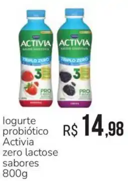 Hiperideal Supermercados logurte probiótico activia zero lactose sabores oferta