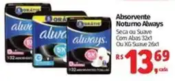 Mix Mateus Absorvente Noturno Always oferta