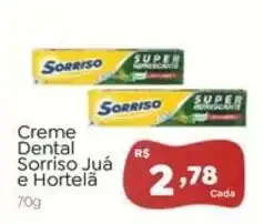 Novo Atacarejo Creme Dental Sorriso Juá e Hortelã oferta