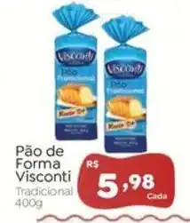 Novo Atacarejo Pão de Forma Visconti Tradicional oferta