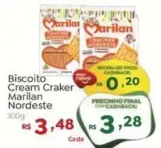 Novo Atacarejo Biscoito cream craker marilan nordeste oferta