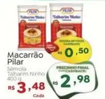 Novo Atacarejo Macarrão Pilar oferta
