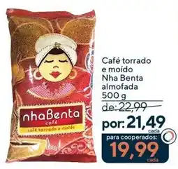 Coop Café torrado e moído Nha Benta almofada oferta