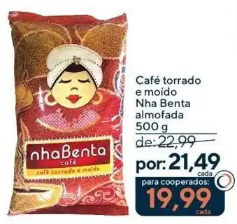 Café torrado e moído Nha Benta almofada