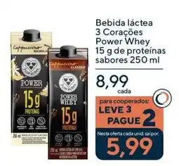 Coop Bebida láctea 3 Corações Power Whey oferta