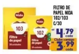 Supermercados Avenida Filtro de papel nida oferta