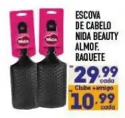 Supermercados Avenida Escova de cabelo nida beauty almof. raquete oferta