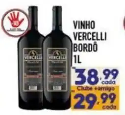 Supermercados Avenida vinho vercelli bordô oferta