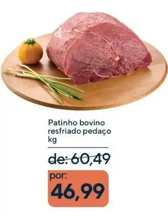Patinho bovino resfriado pedaço
