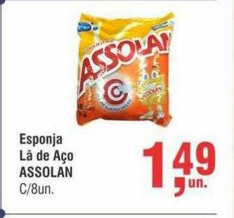 Higa Atacado Esponja Lã De Aço Assolan oferta