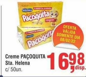 Creme Paçoquita Sta. Helena