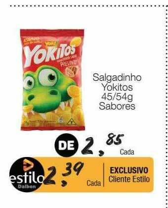 Supermercado Dalben Salgadinho Yokitos Sabores oferta