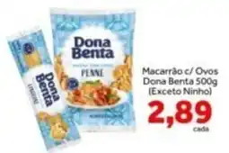 Shibata Supermercados Macarrão c/ Ovos Dona Benta oferta