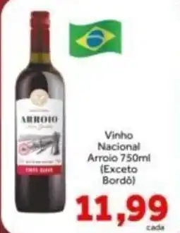 Shibata Supermercados Vinho Nacional Arroio oferta