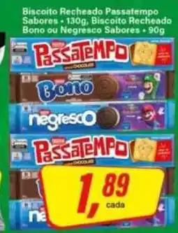 Rede Supermarket Biscoito recheado passatempo sabores oferta