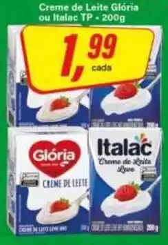 Rede Supermarket Creme de Leite Glória ou Italac TP oferta