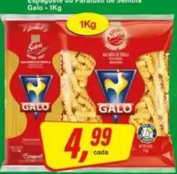 Rede Supermarket Espaguete ou Parafuso de Semolina Galo oferta