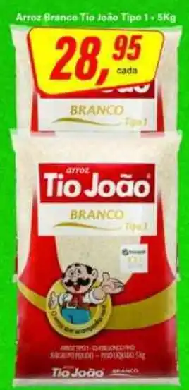 Rede Supermarket Arroz branco tio joão tipo 1 oferta