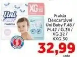 Shibata Supermercados Fralda descartável uni baby oferta
