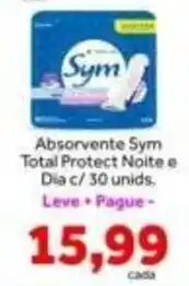 Shibata Supermercados Absorvente sym total protect noite e dia oferta