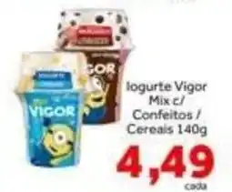 Shibata Supermercados Iogurte vigor mix c/ confeitos / cereais oferta