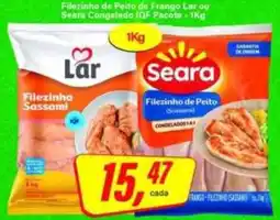 Rede Supermarket Filezinho de peito de frango lar ou seara congelado iof pacote oferta