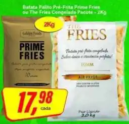 Rede Supermarket Batata palito pre-frita prime fries ou the fries congelado pacote oferta