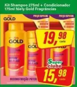 Rede Supermarket Kit Shampoo 275ml + Condicionador 175ml Niely Gold Fragrâncias oferta