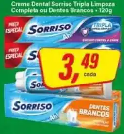 Rede Supermarket Creme Dental Sorriso Tripla Limpeza Completa ou Dentes Brancos oferta