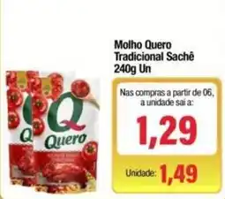 Spani Atacadista Molho Quero Tradicional Sachê oferta