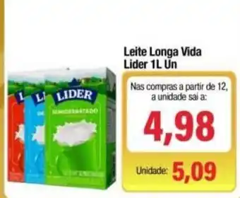 Leite Longa Vida Lider 1L Un