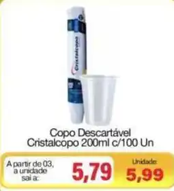 Spani Atacadista Copos descartável cristalcopo oferta