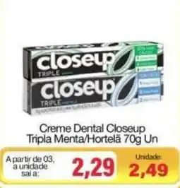 Spani Atacadista Creme Dental Closeup Tripla Menta/Hortelã oferta
