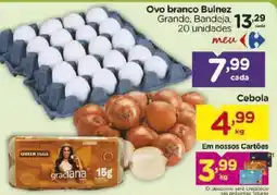 Carrefour Bairro Ovo branco bulnez grande, bandeja oferta