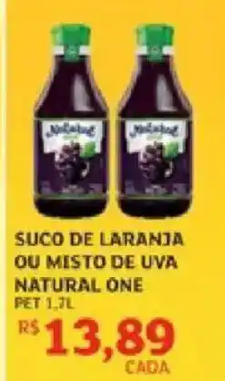 Assaí Atacadista suc de laranja ou misto de uva natural one oferta