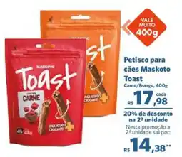 Sam's Club Petisco para cães maskoto toast oferta