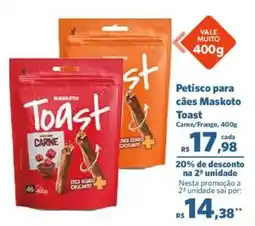 Sam's Club Petisco para cães Maskoto Toast oferta