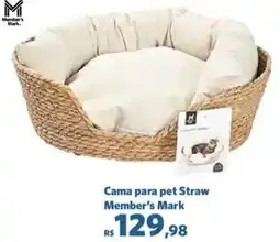 Sam's Club Cama para pet straw member's mark oferta