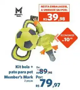 Sam's Club Kit bola + pato para pet oferta