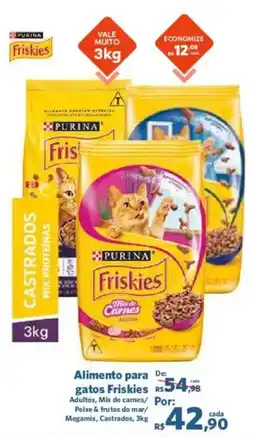 Sam's Club Alimento para gatos Friskies Adultos, Mix de carnes/ Peixe & frutos do mar/ Megamix, Castrados oferta