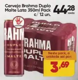 Lopes Supermercados Cerveja brahma duplo malte lata oferta
