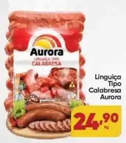 Lopes Supermercados Linguiça tipo calabresa aurora oferta