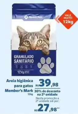 Sam's Club Areia higiênica para gatos Member's Mark oferta