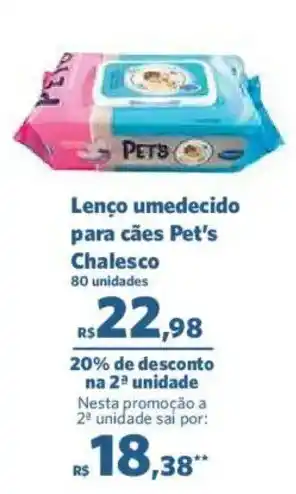 Lenço umedecido para cães Pet's Chalesco