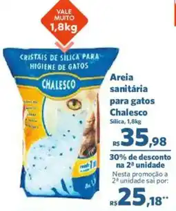 Sam's Club Areia sanitária para gatos Chalesco oferta