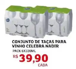 Assaí Atacadista Conjunto de taças para vinho celebra nadir oferta