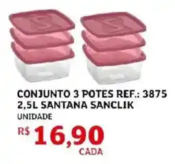 Assaí Atacadista Conjunto 3 potes oferta